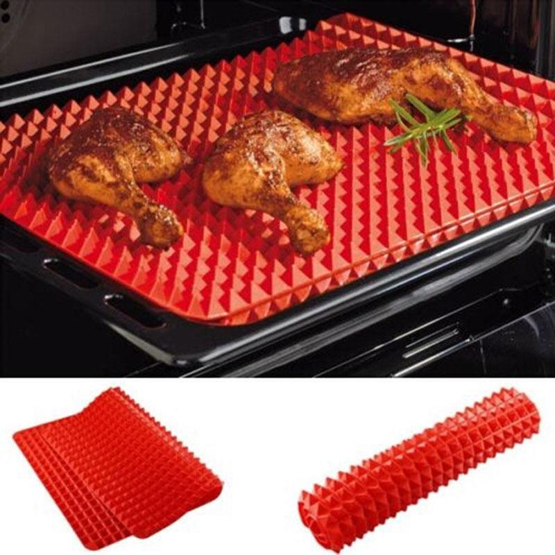 Pyramid Silicone Mat - Non-Stick Bake Sheet - Fat-Draining UK Seller
